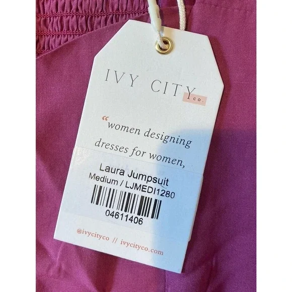 NWT Ivy City Laura Jumpsuit Size Medium Women’s Pink